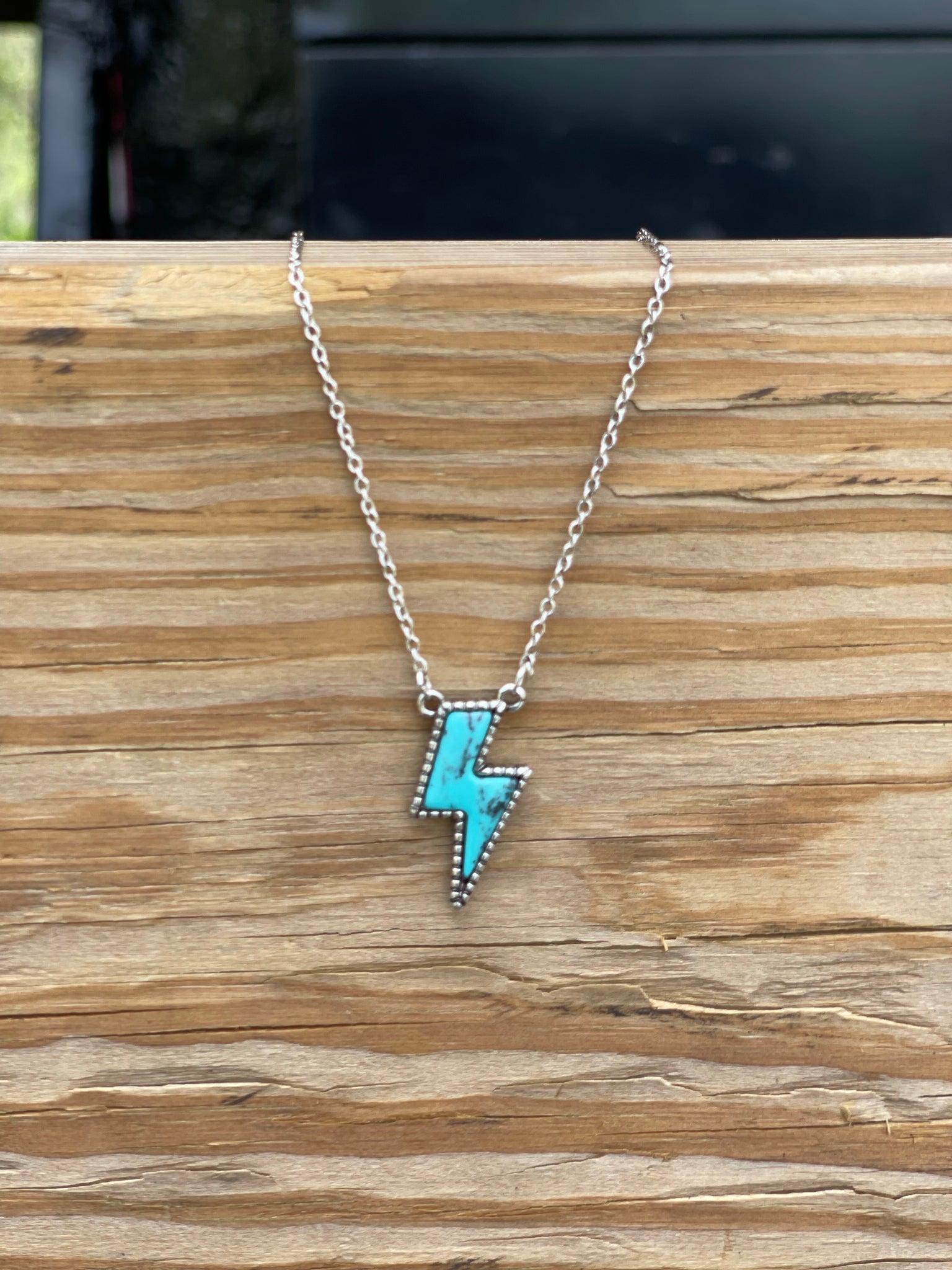 Lightning Bolt Turquoise Necklace Product Image
