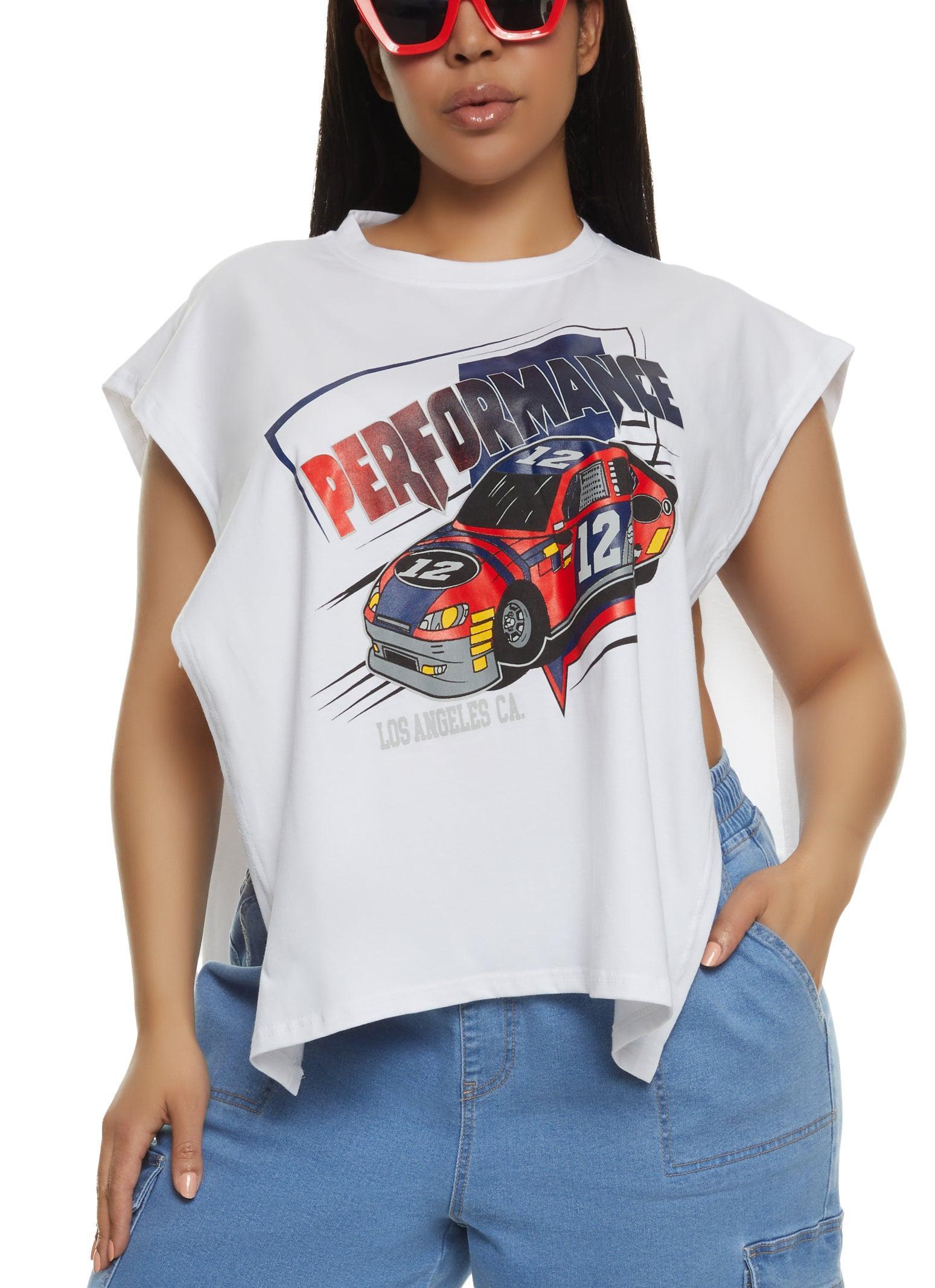 Womens Plus Size Open Side Performance Graphic Tee Product Image