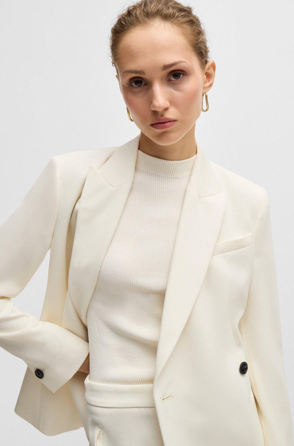Slim-fit jacket in wool twill Product Image