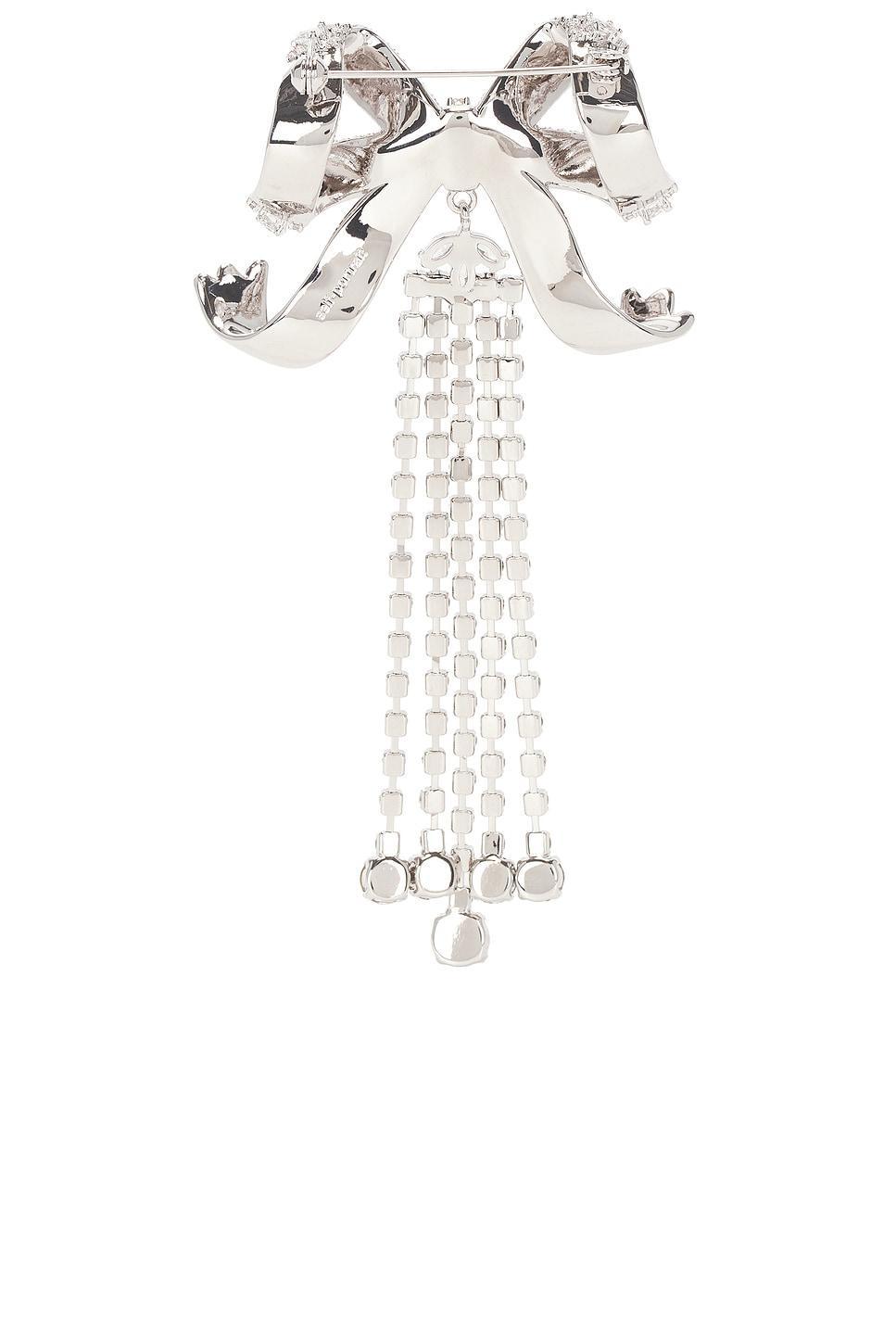 Crystal Bow Droplet Brooch self-portrait Product Image