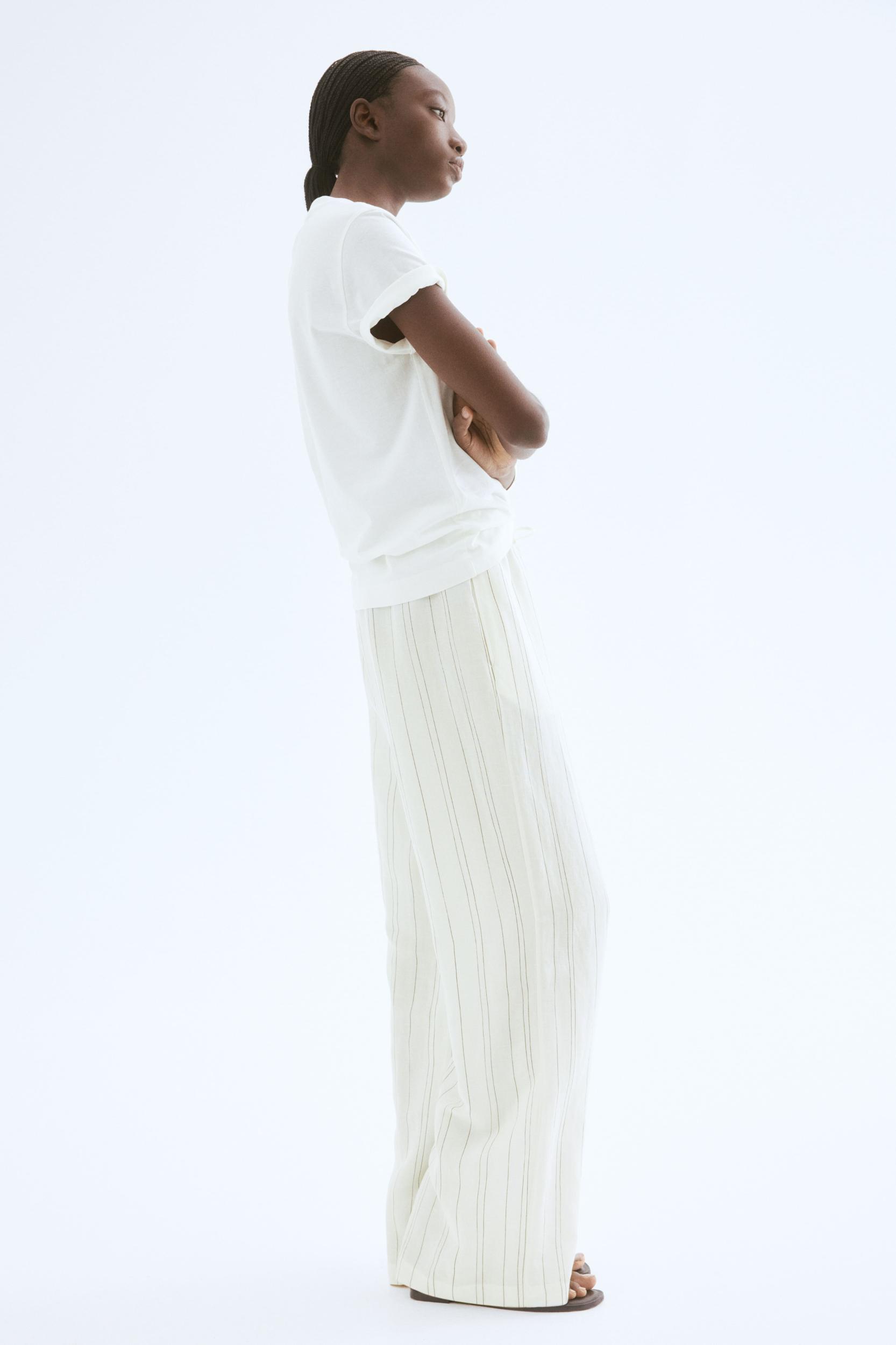 Linen-Blend Pants Product Image