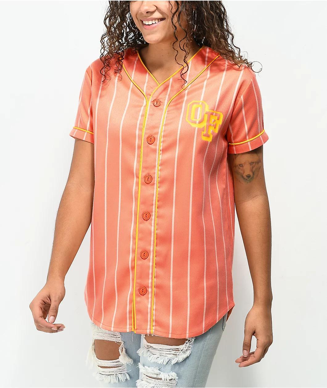 Odd Future Pink & Orange Baseball Jersey Product Image