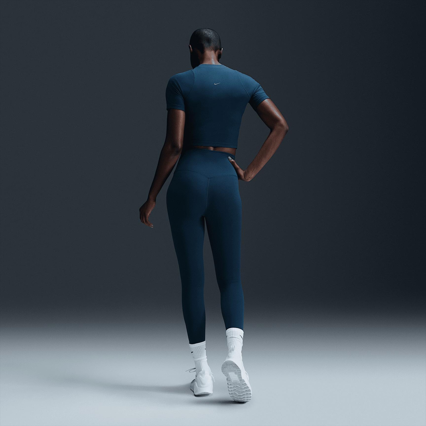 Nike Zenvy Rib Women's Dri-FIT Short-Sleeve Top Product Image