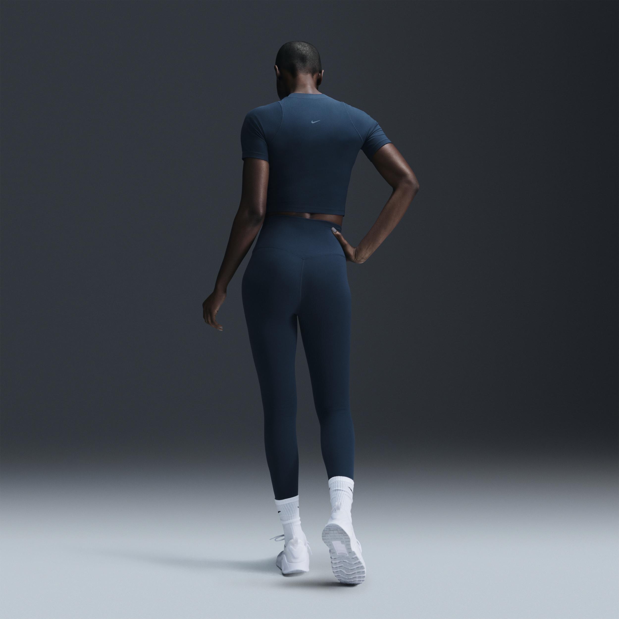 Nike Zenvy Rib Women's Dri-FIT Short-Sleeve Top Product Image