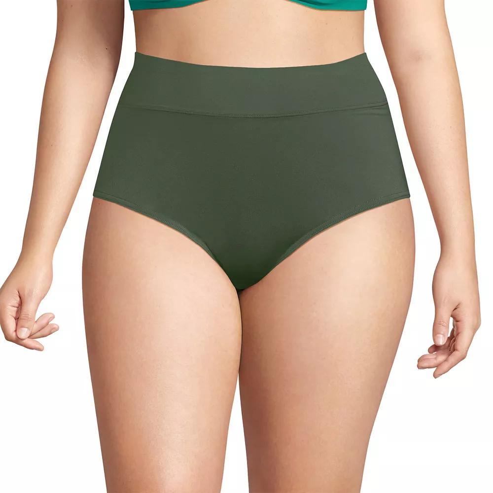Plus Size Lands' End High Waisted Bikini Bottoms, Women's, Size: 16 W, Dusk Product Image