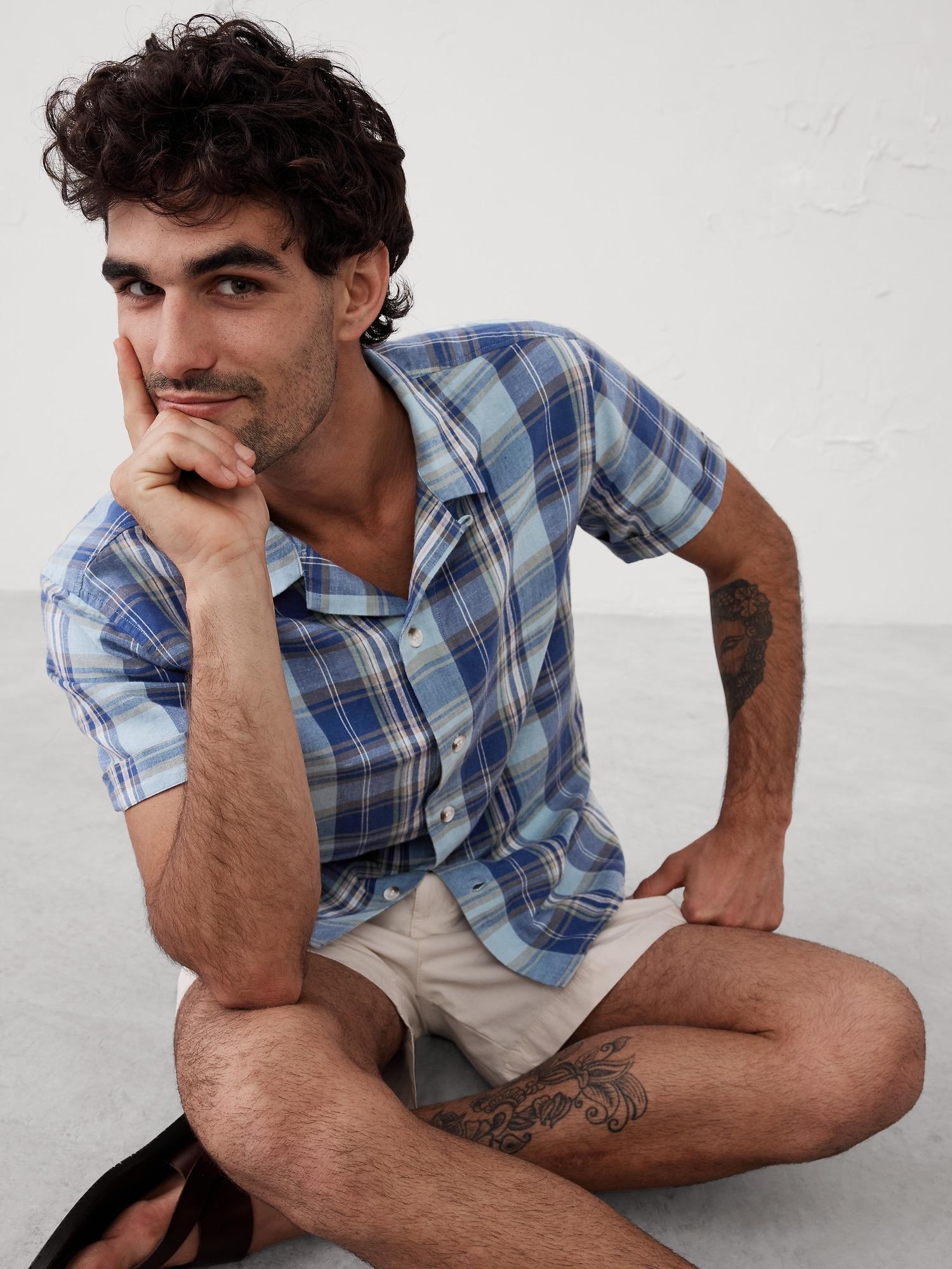 Linen-Blend Resort Shirt Product Image