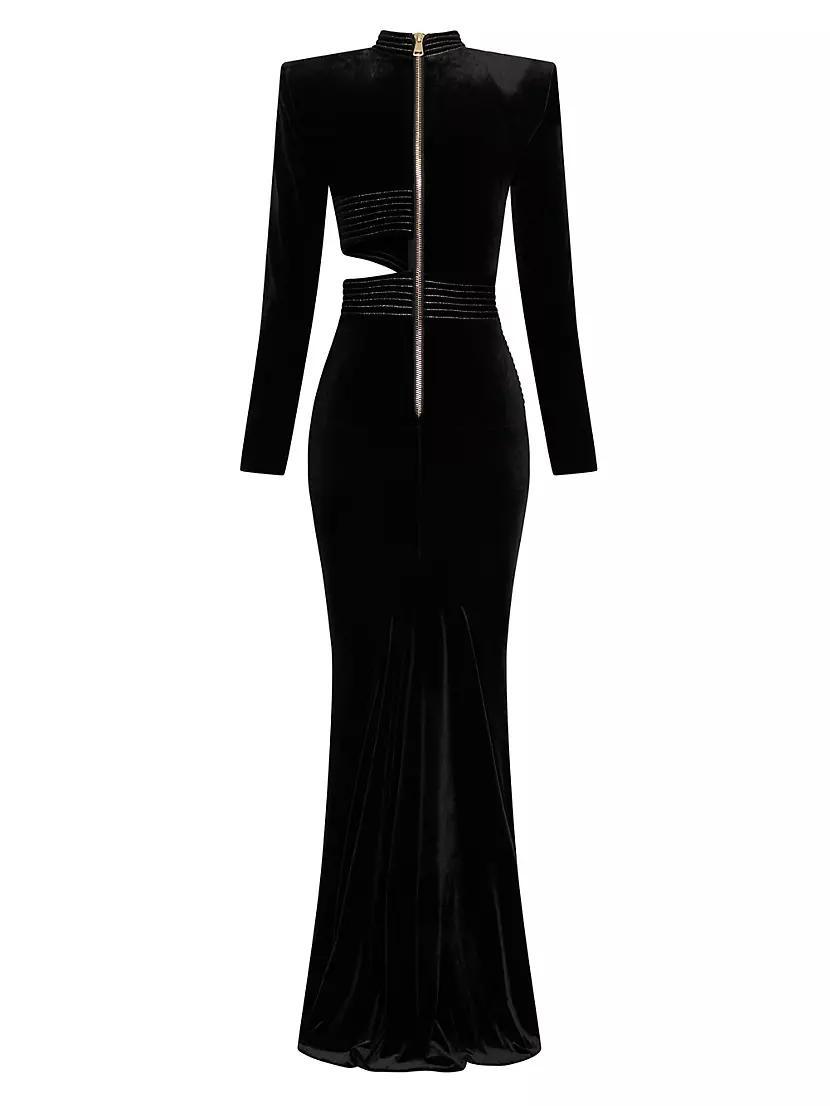 Message To Love Velvet Long-Sleeve Gown Product Image