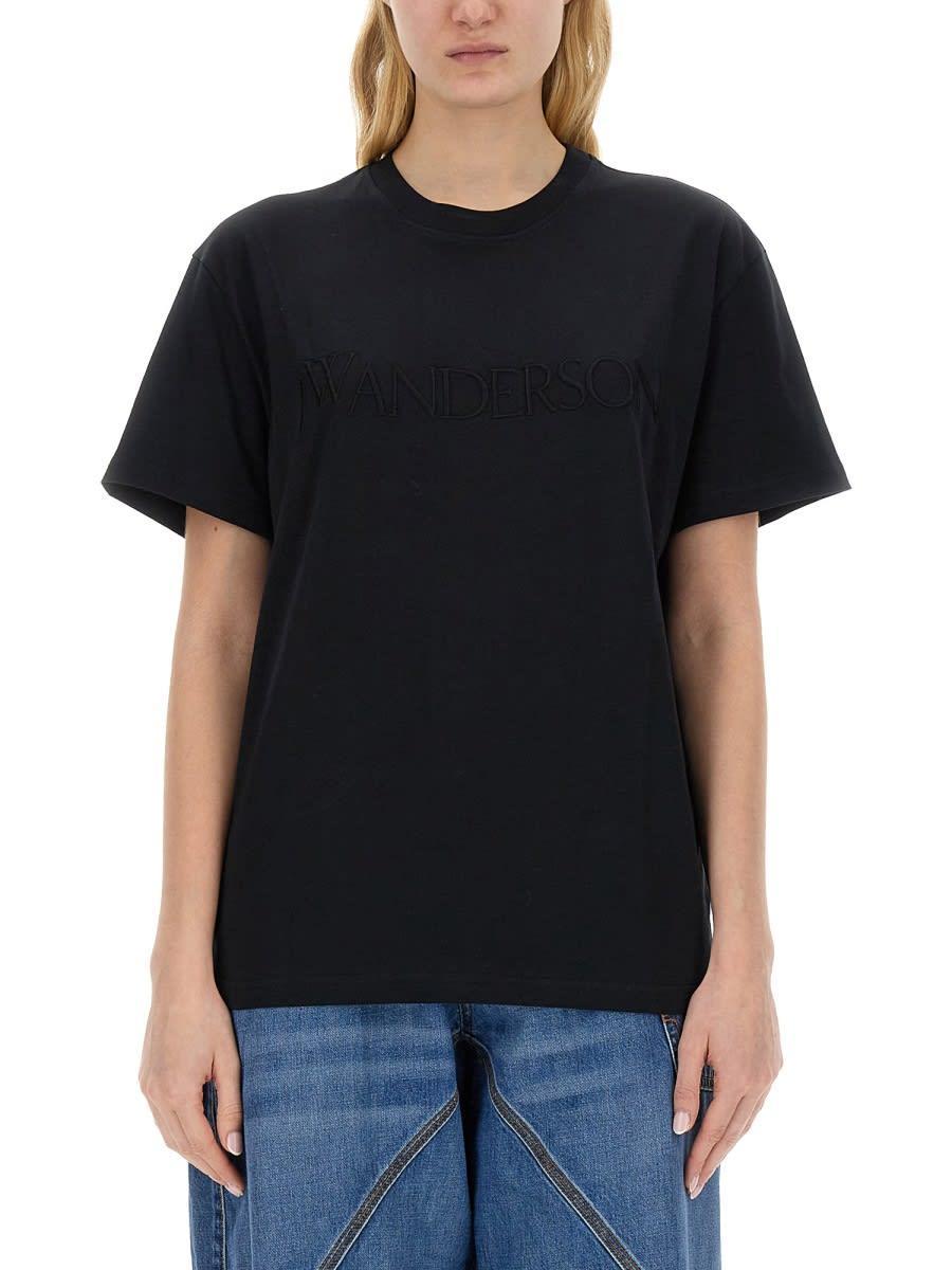 JW ANDERSON Logo-embroidered Cotton T-shirt In Default Title Product Image