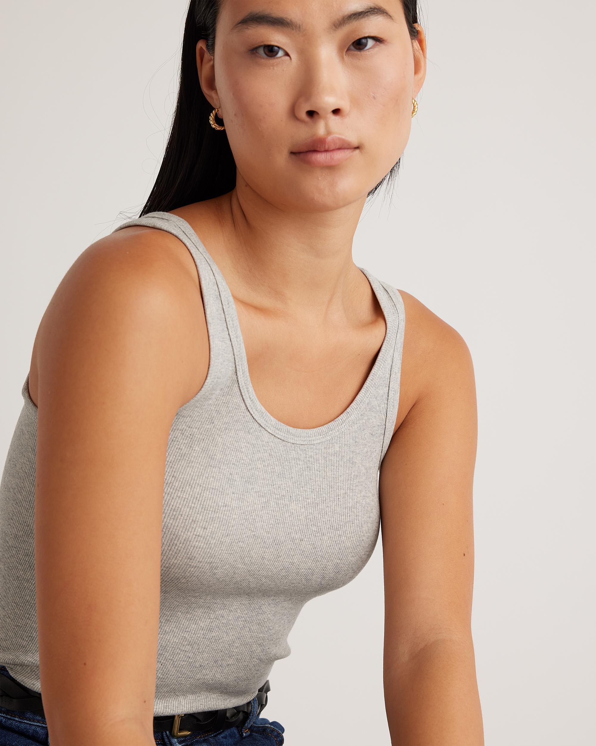 Quince | Women's Micro-Rib Scoop Neck Tank Top Organic Cotton Product Image