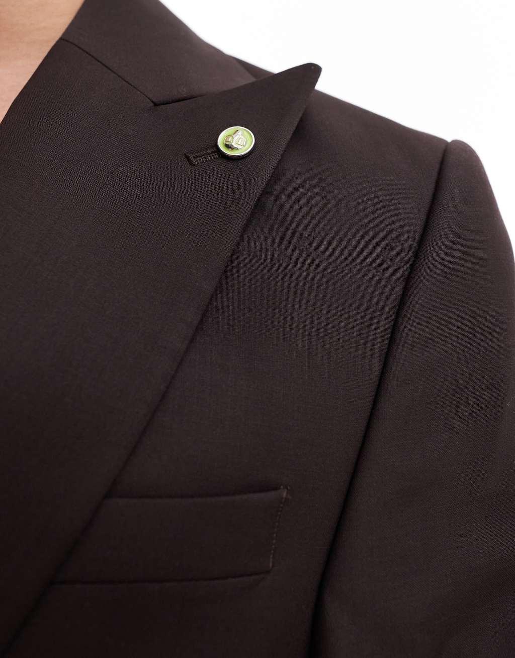 Twisted Tailor buscot suit jacket in brown Product Image