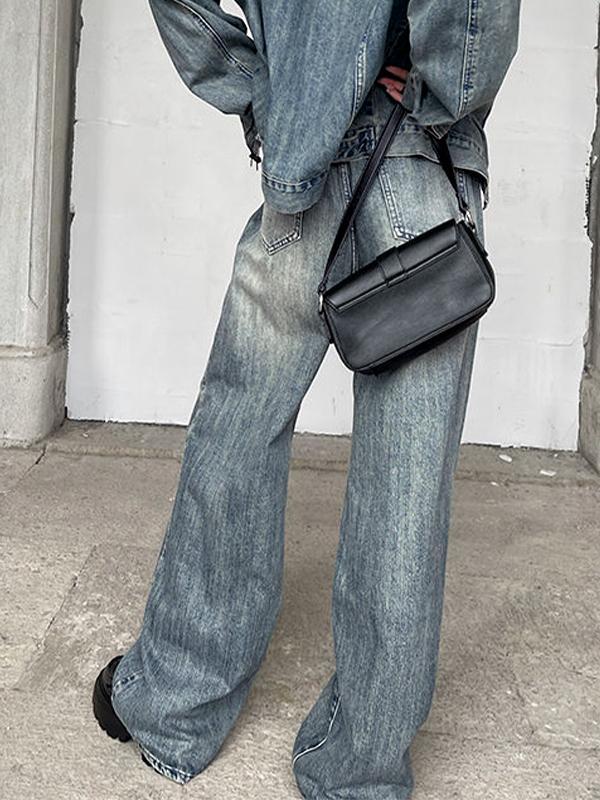 Versatile Distressed High Rise Boyfriend Jeans Product Image