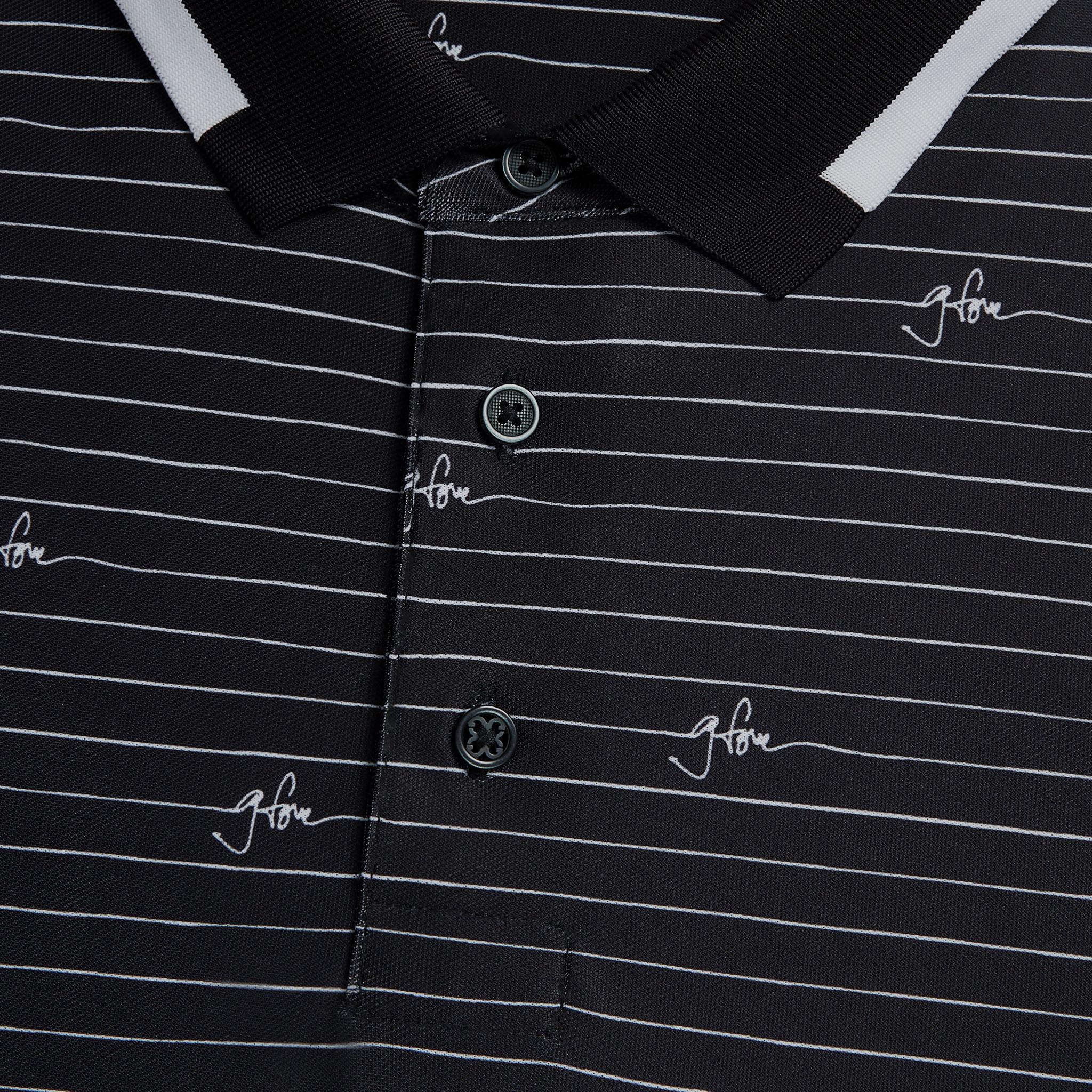 G/FORE SCRIPT STRIPE TECH PIQUÉ BANDED SLEEVE POLO Product Image