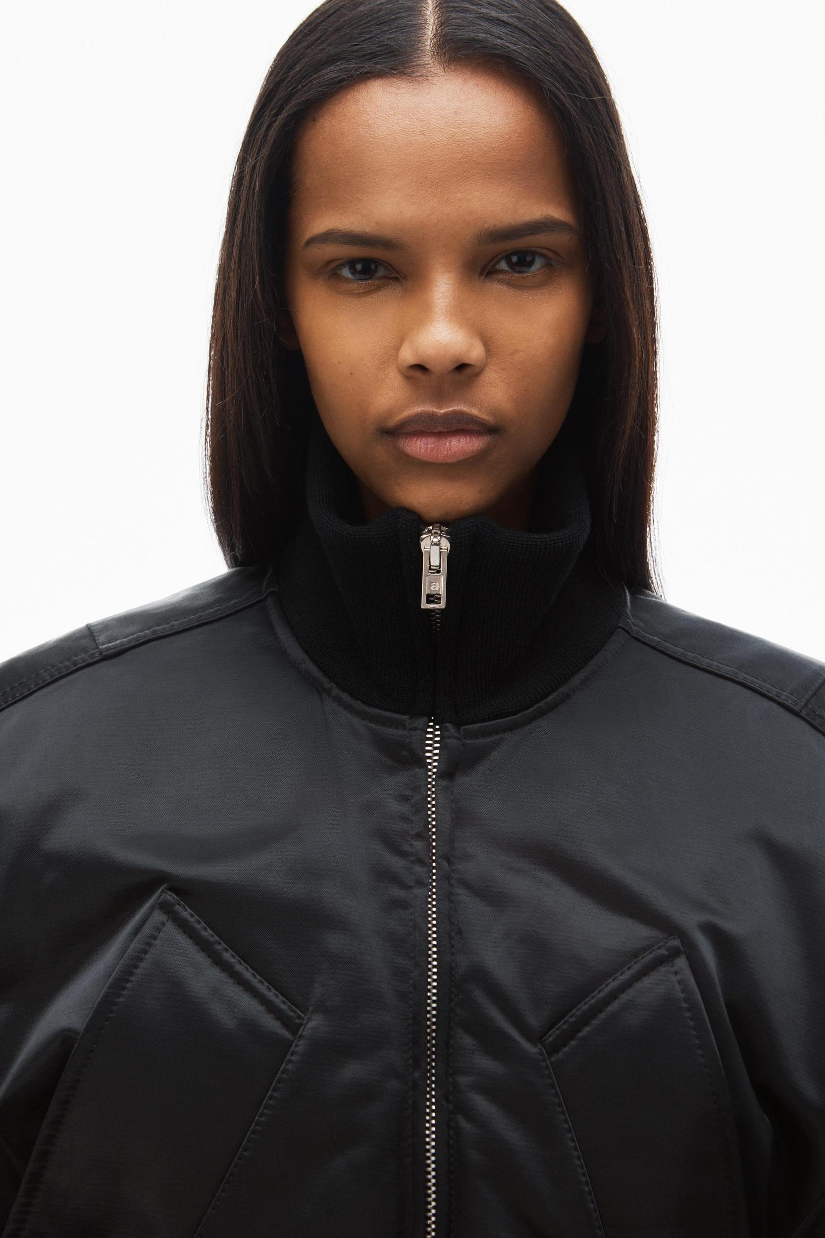 Unisex Bomber Jacket In Sateen Product Image