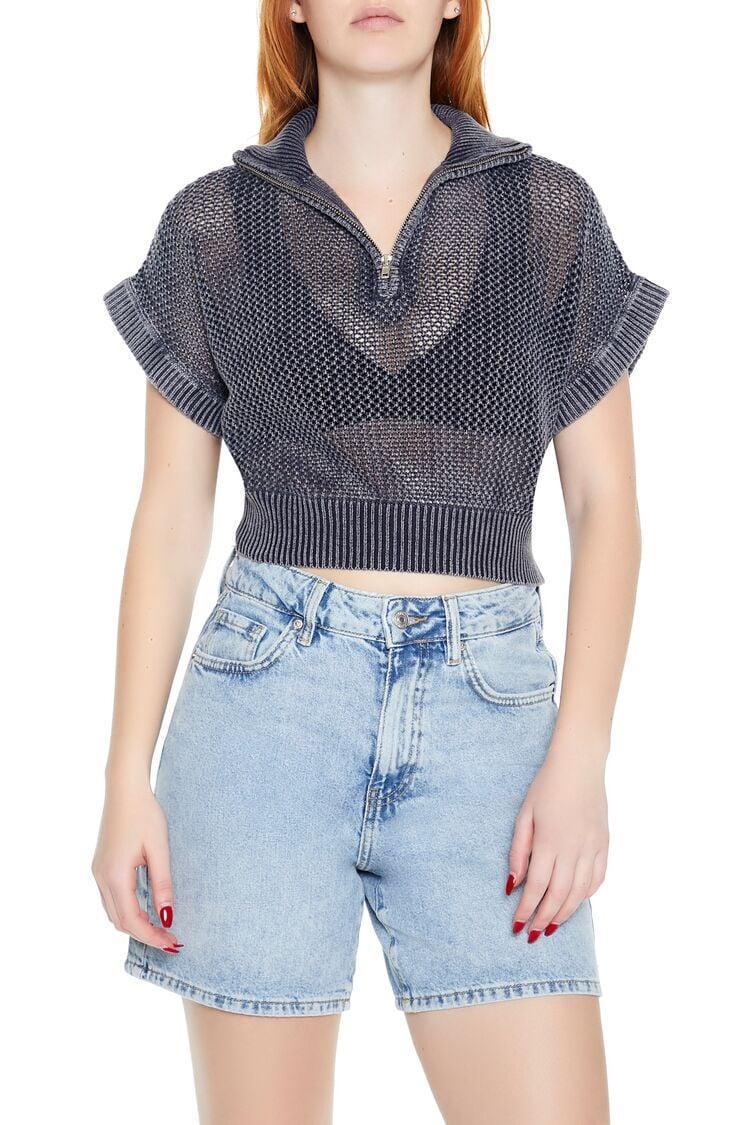Sweater-Knit Netted Pullover | Forever 21 Product Image