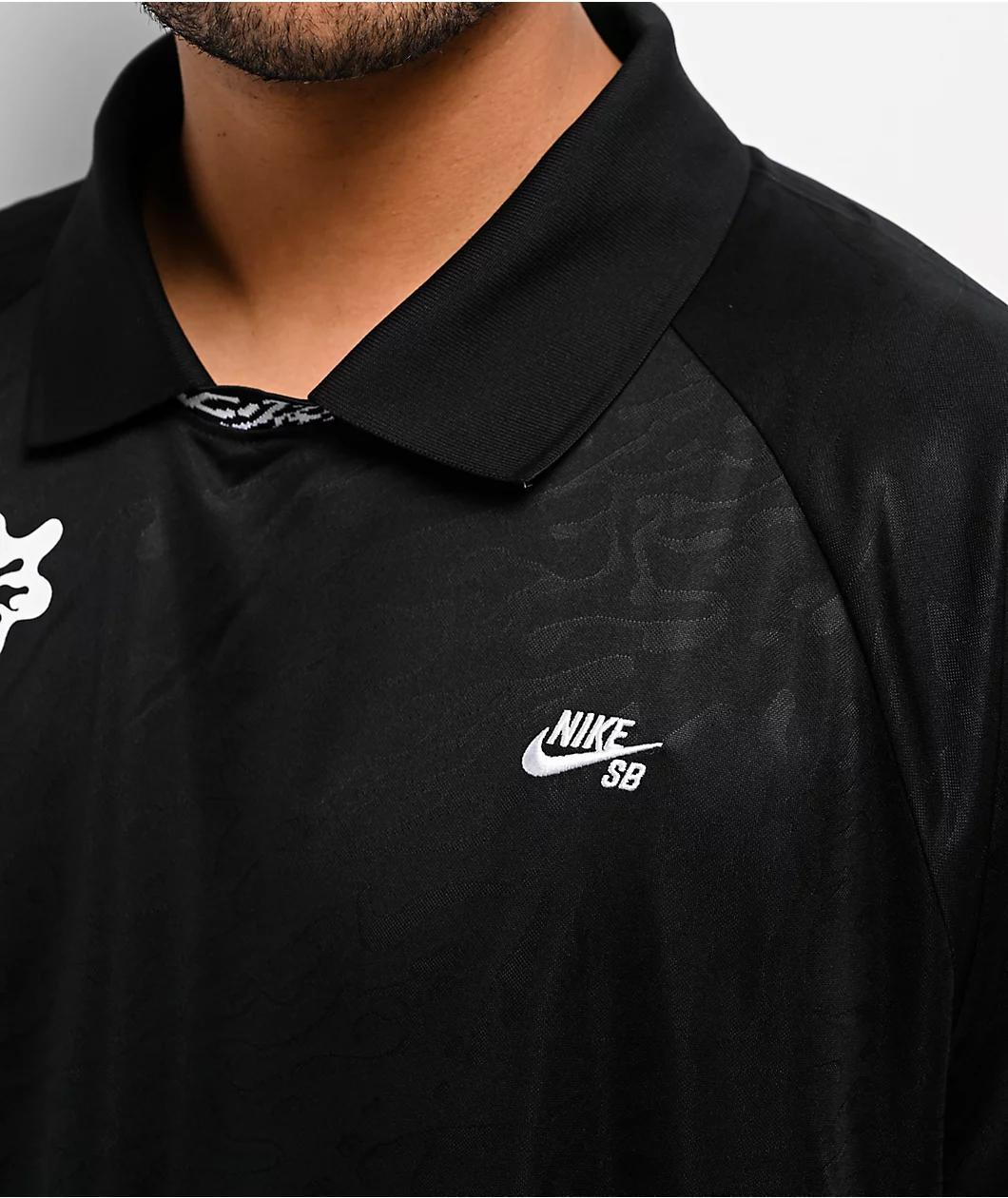 Nike SB Dri-FIT Jacquard Black Skate Jersey Product Image