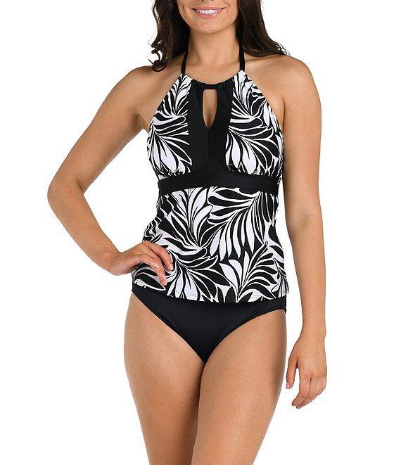 24th & Ocean Solid High Waist Swim Bottom Product Image