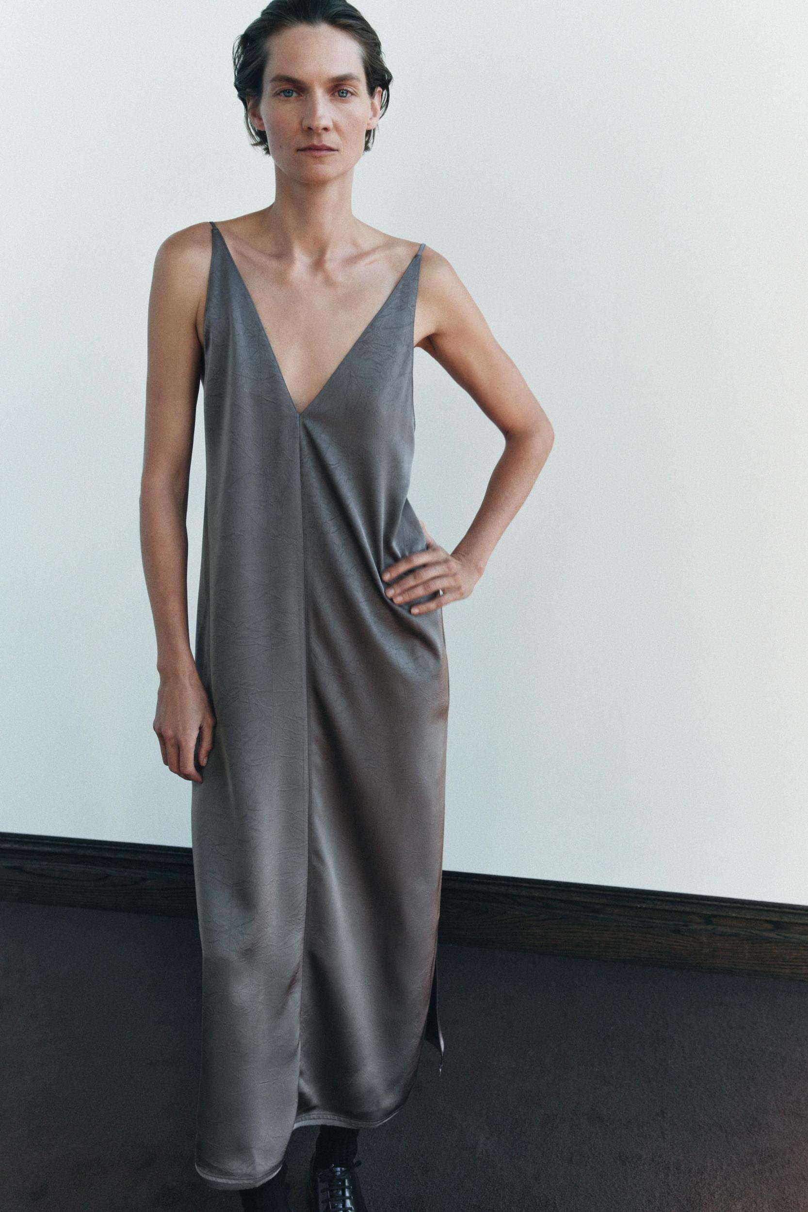 SATIN SLIP DRESS Product Image