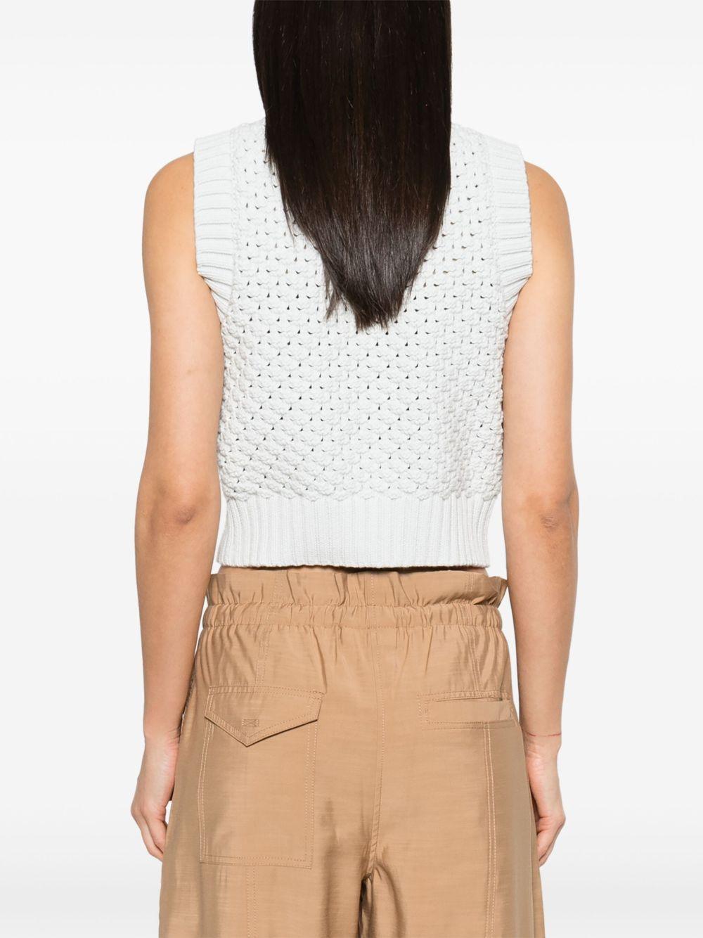 logo-intarsia vest Product Image