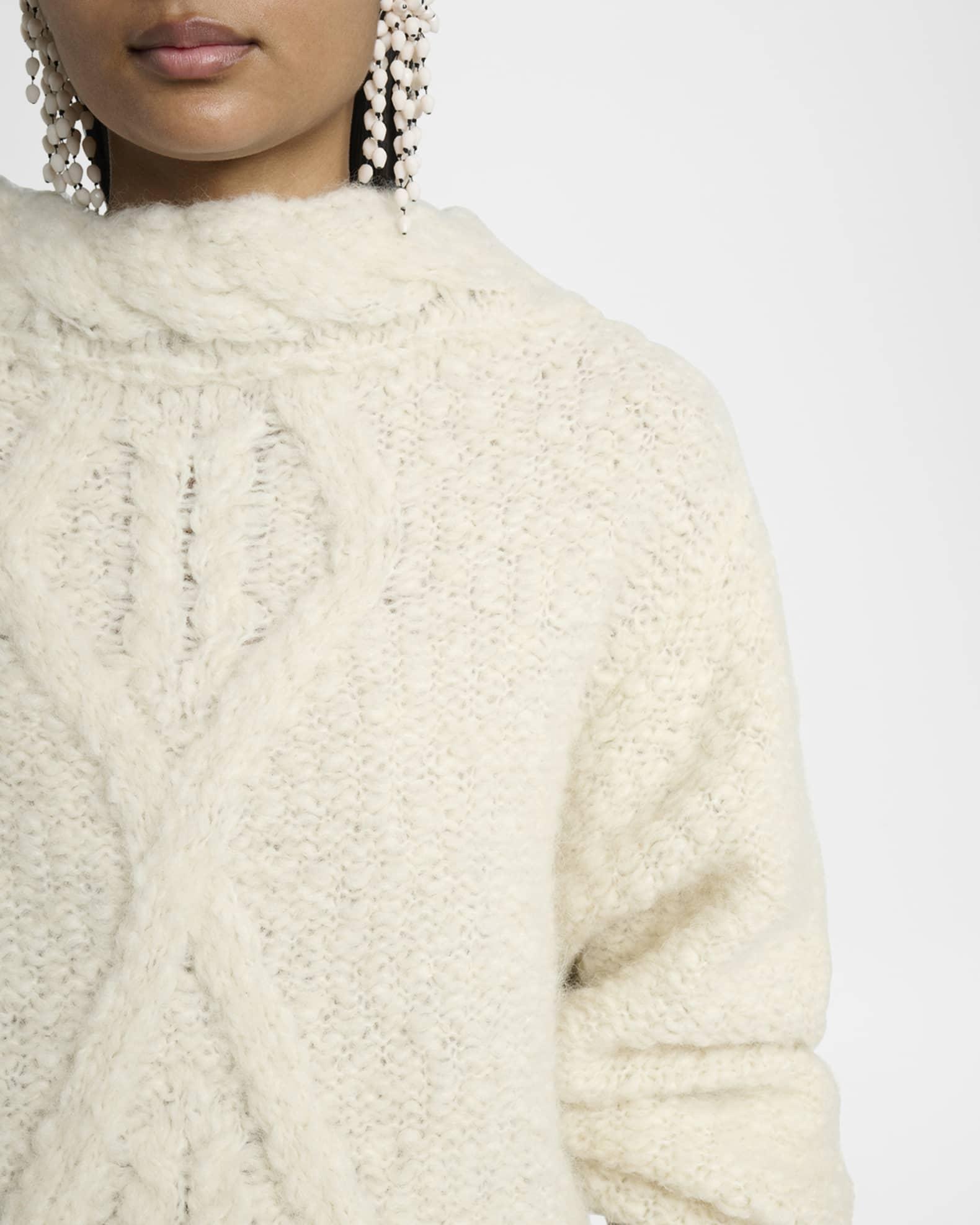 Romane Irish Funnel-Neck Alpaca Sweater Product Image