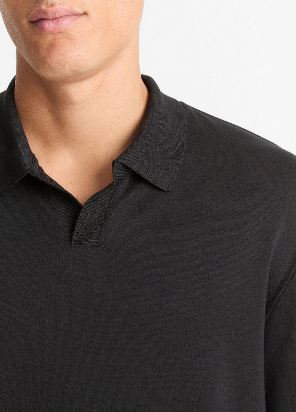 Mens Milano Pima Cotton-Blend Johnny-Collar Shirt, Bone, Size XL Vince Product Image