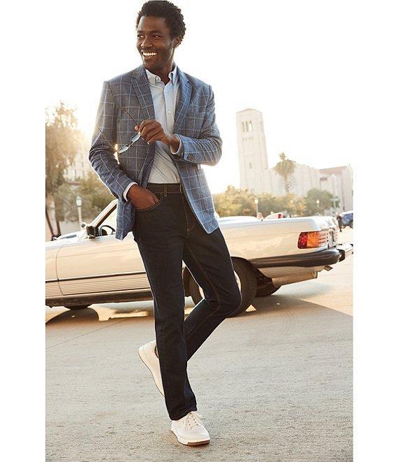 Johnston & Murphy XC Flex® Unlined Relaxed Plaid Knit Blazer Product Image