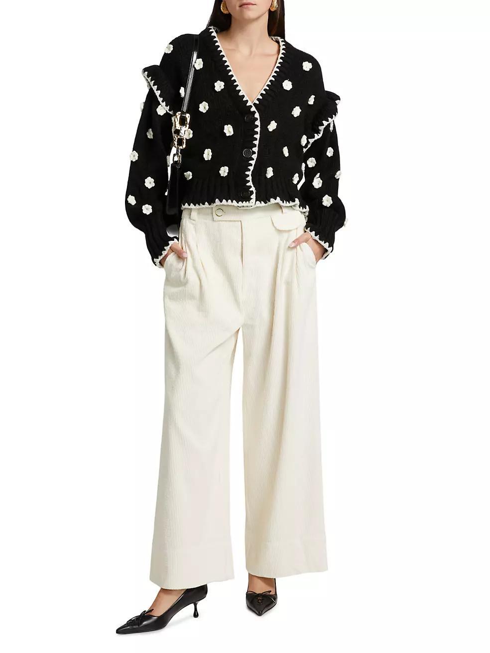 Flowers Knit Cardigan Product Image