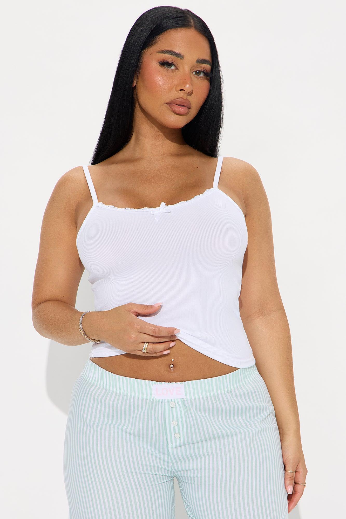 Fall Asleep Cami PJ Boxer Pant Set - Green Product Image