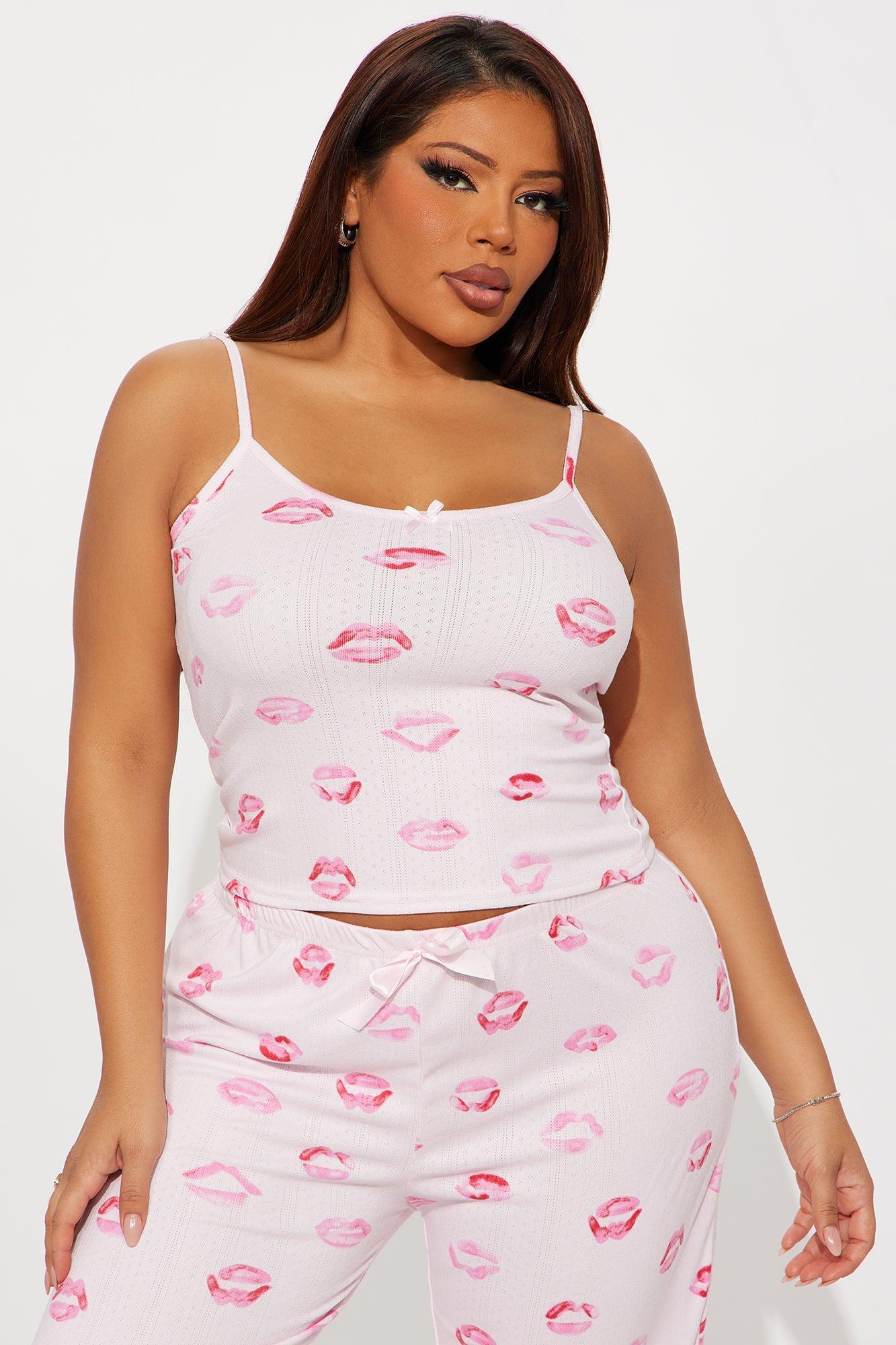 One More Kiss Cami PJ Pant Set - Pink Female Product Image