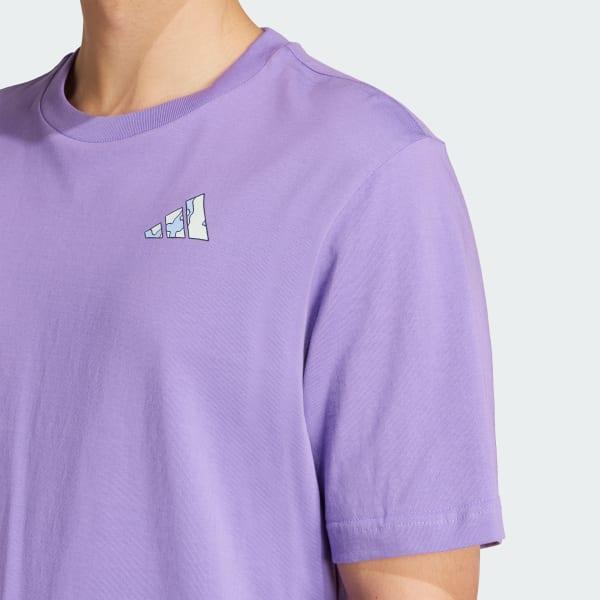 adidas Earth Day Graphic Tee Off White XL Mens Product Image