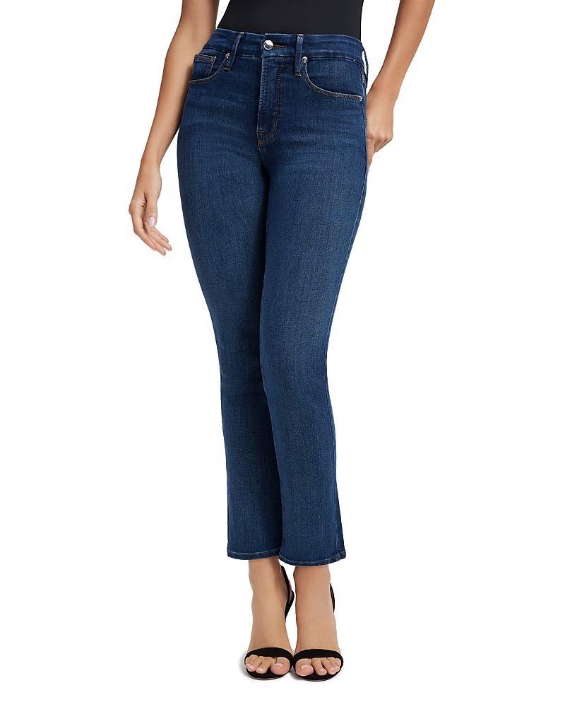 Good American Good Leg High Rise Straight Stretch Denim Jeans Product Image