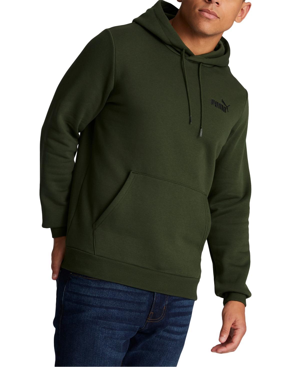 PUMA Mens Essential Small Logo Fleece Hoodie - Red/Black/White Product Image