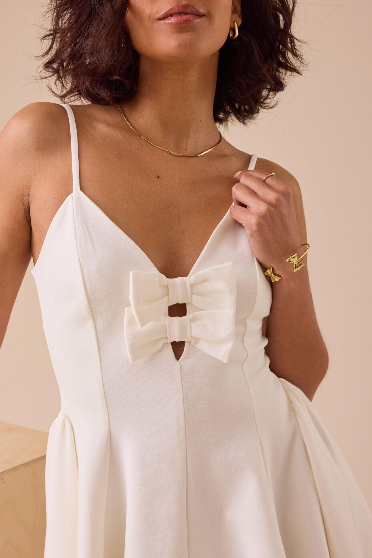 Parker Bow Mini Dress Product Image