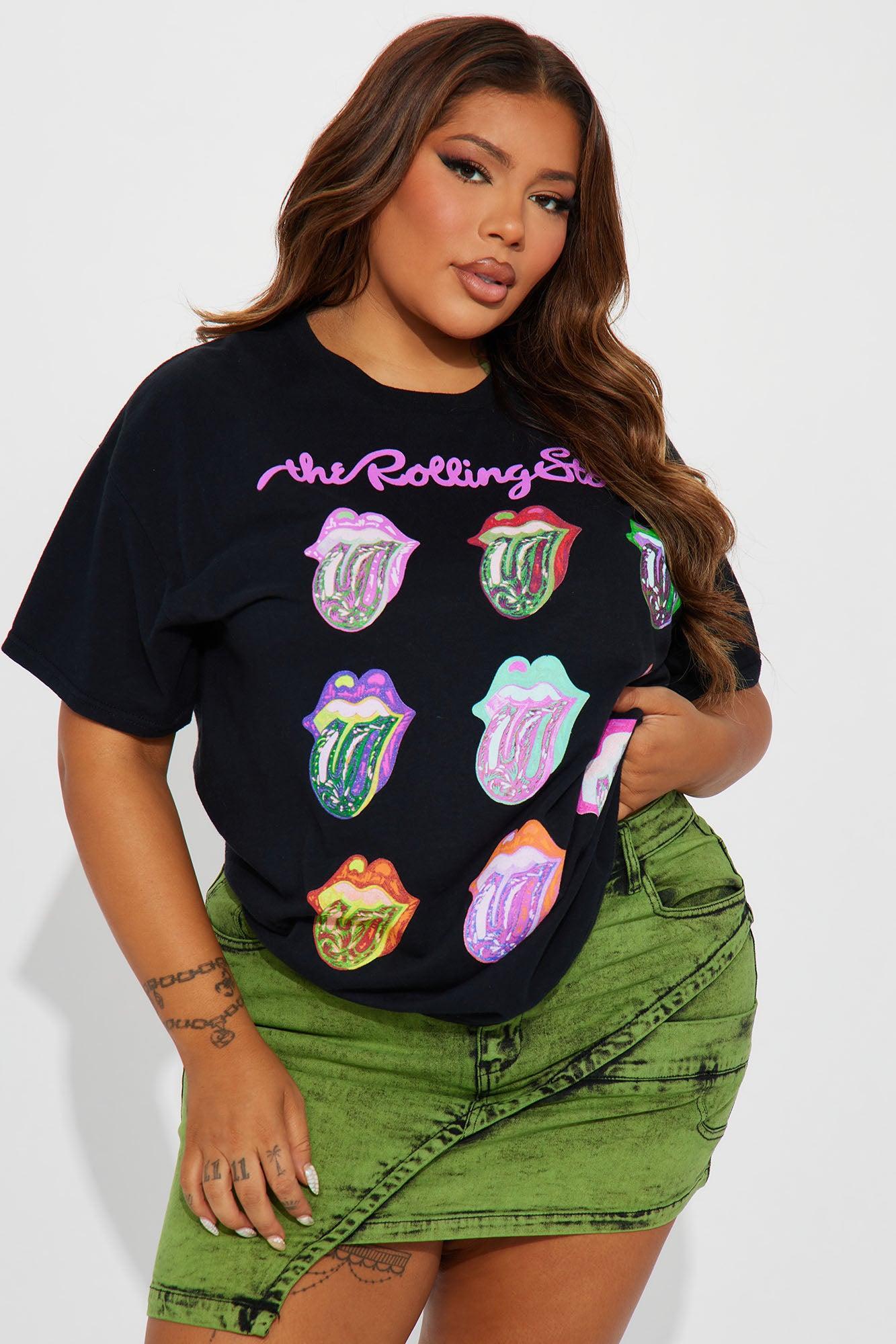 Want A Taste Rolling Stones Pop Art Tee - Black Wash Product Image