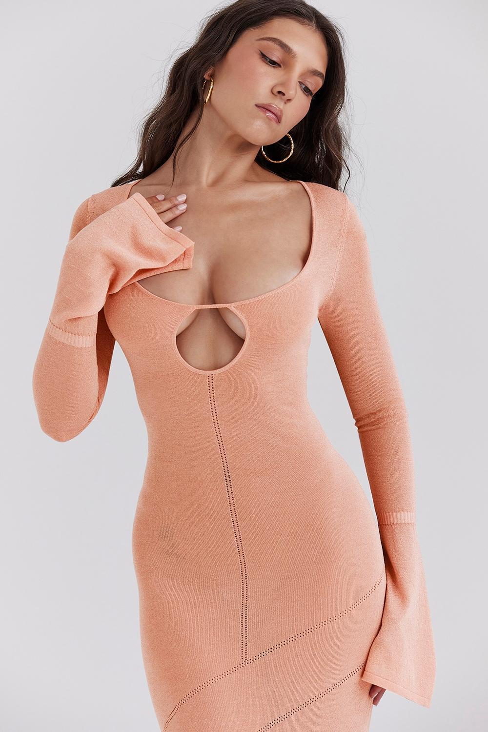 Sereia  sorbet metallic knit maxi dress Product Image