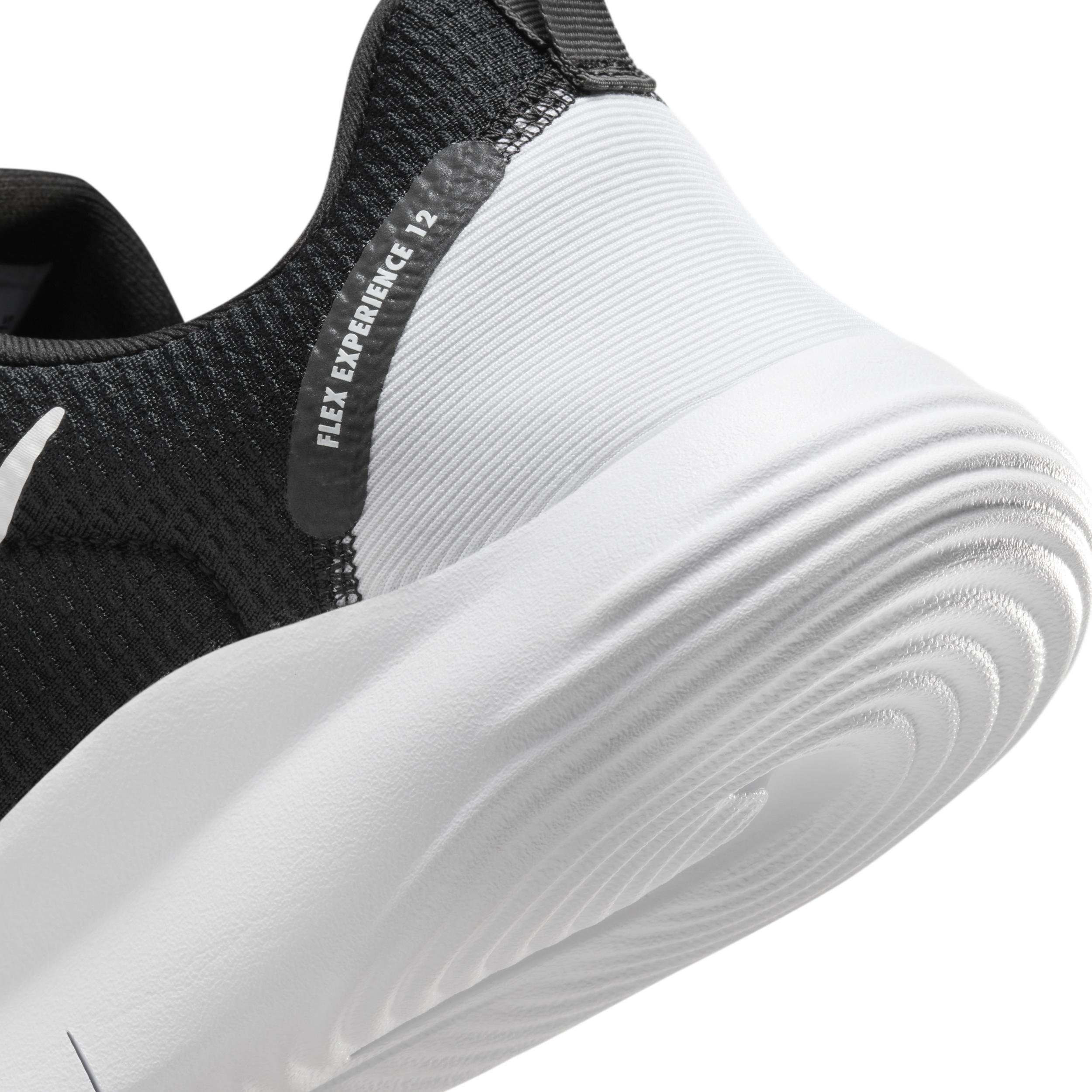 Nike Flex Experience Run 12 Men's Road Running Shoes, Size: 15 4E, Black White Gray Product Image