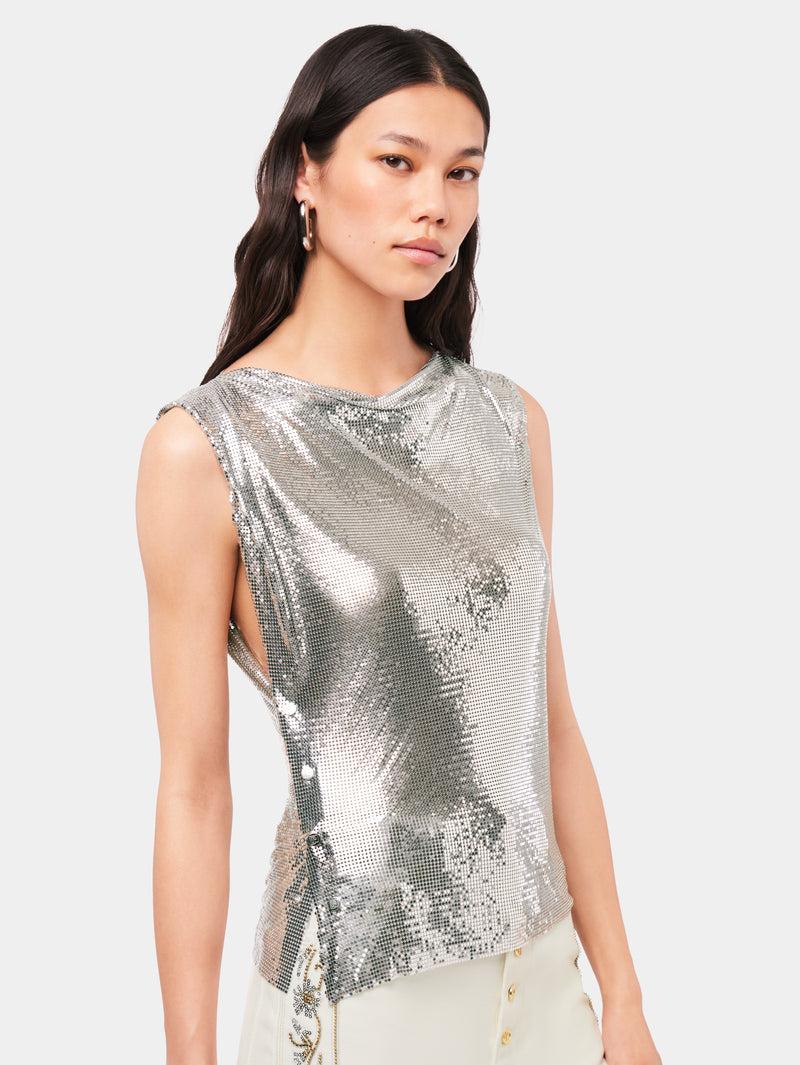 SILVER/BLUE 1969 FLIP BAG IN LEATHER Product Image