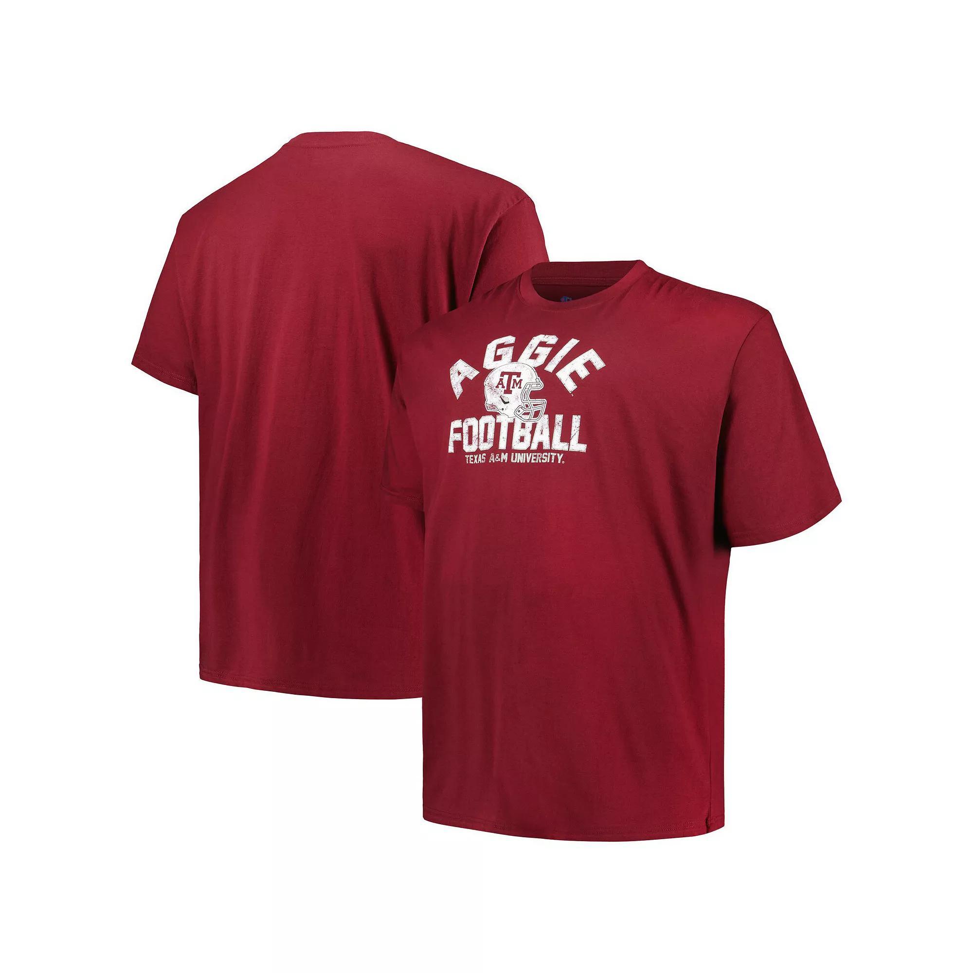 Men's Champion Maroon Texas A&M Aggies Big & Tall Football Helmet T-Shirt, Size: 2XLT, Red Product Image