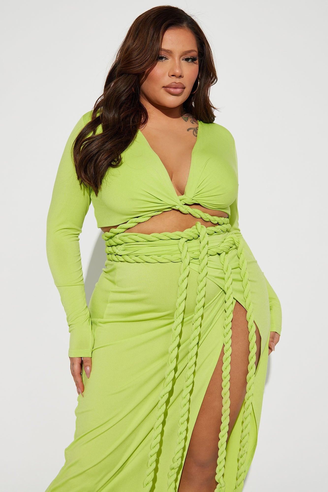 Reina Rope Skirt Set - Lime Product Image