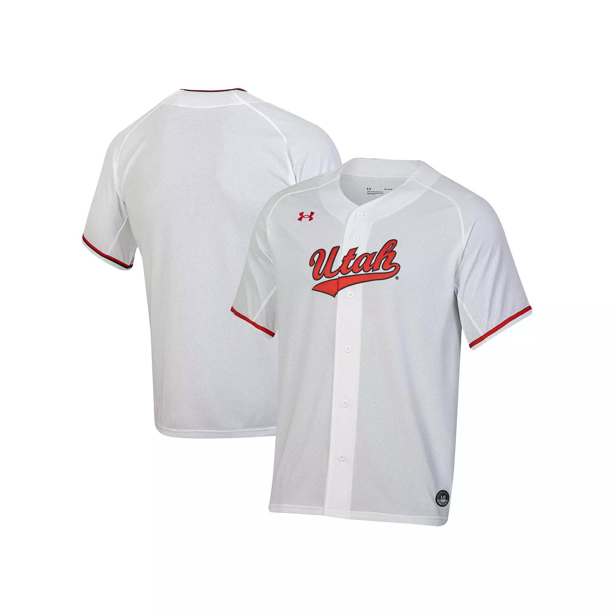 Men's Under Armour White Utah Utes Replica Baseball Jersey, Size: 3XL, Ute White Product Image