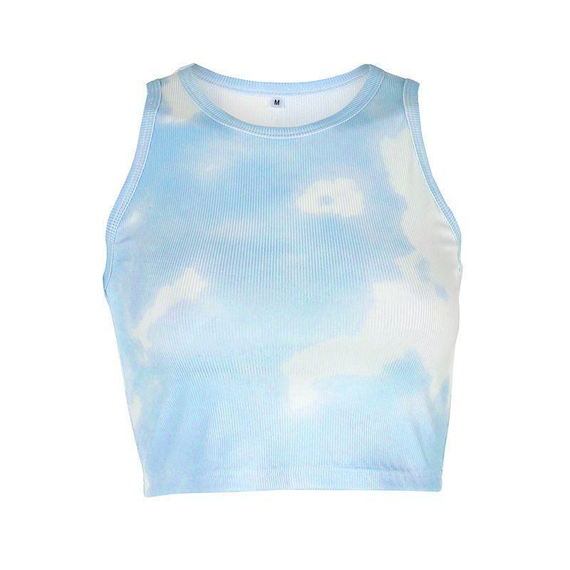 Tie-Dye Cropped Tank Top Product Image