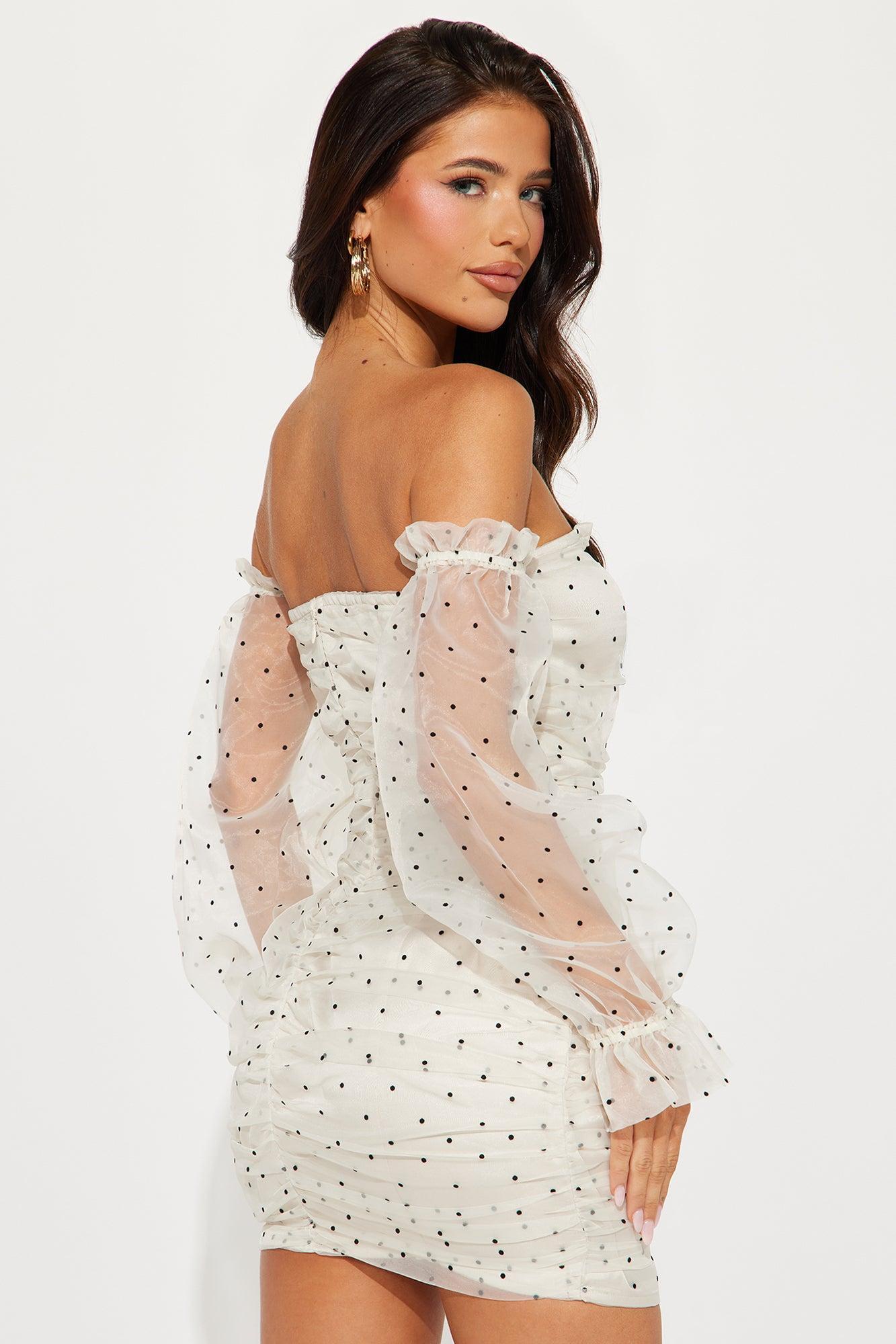 Kara Chiffon Mini Dress - Cream/combo Product Image