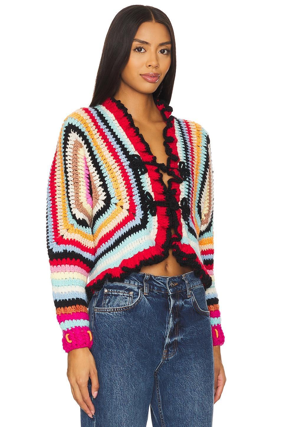 Coral Crochet Cardi Tach Clothing Product Image