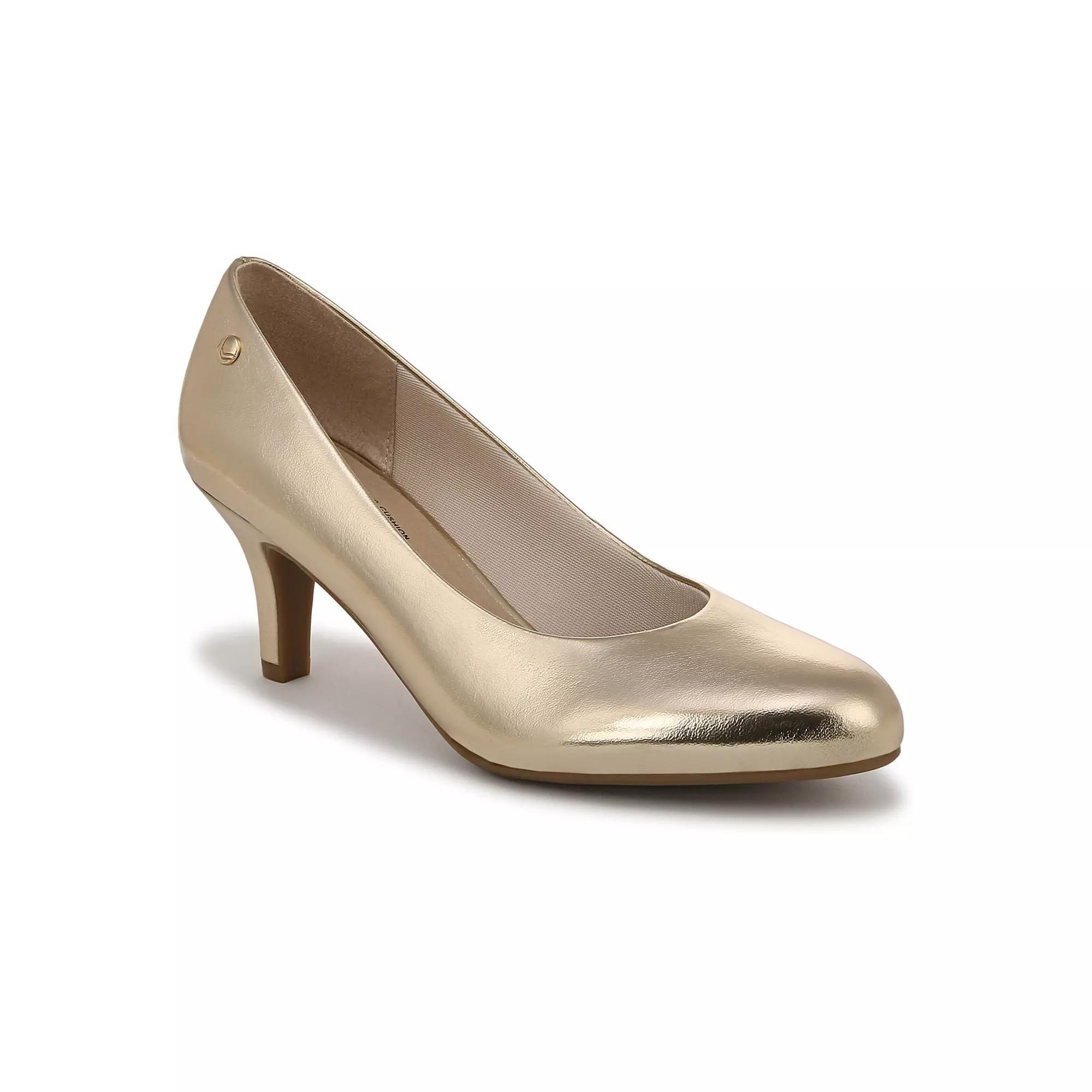 LifeStride Parigi Women's High Heel Pumps, Size: 5.5, Gold Faux Product Image
