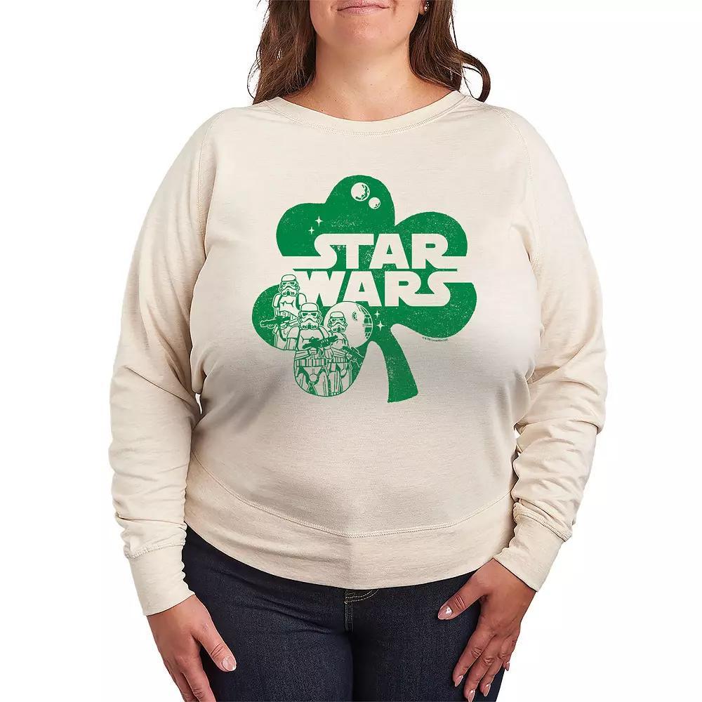 Plus Size Star Wars Stormtroopers Shamrock French Terry Long Sleeve Tee, Womens Product Image