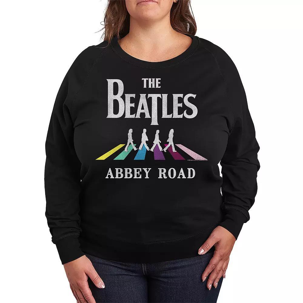 Plus Size The Beatles Abbey Road French Terry Long Sleeve Tee, Womens Product Image