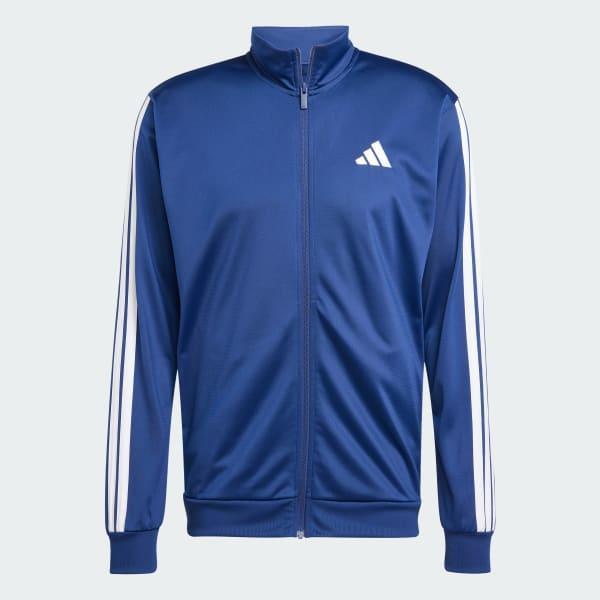Men's adidas 3-Stripes Tricot Regular Sportswear Track Jacket, Size: XXL, Dark Blue Product Image