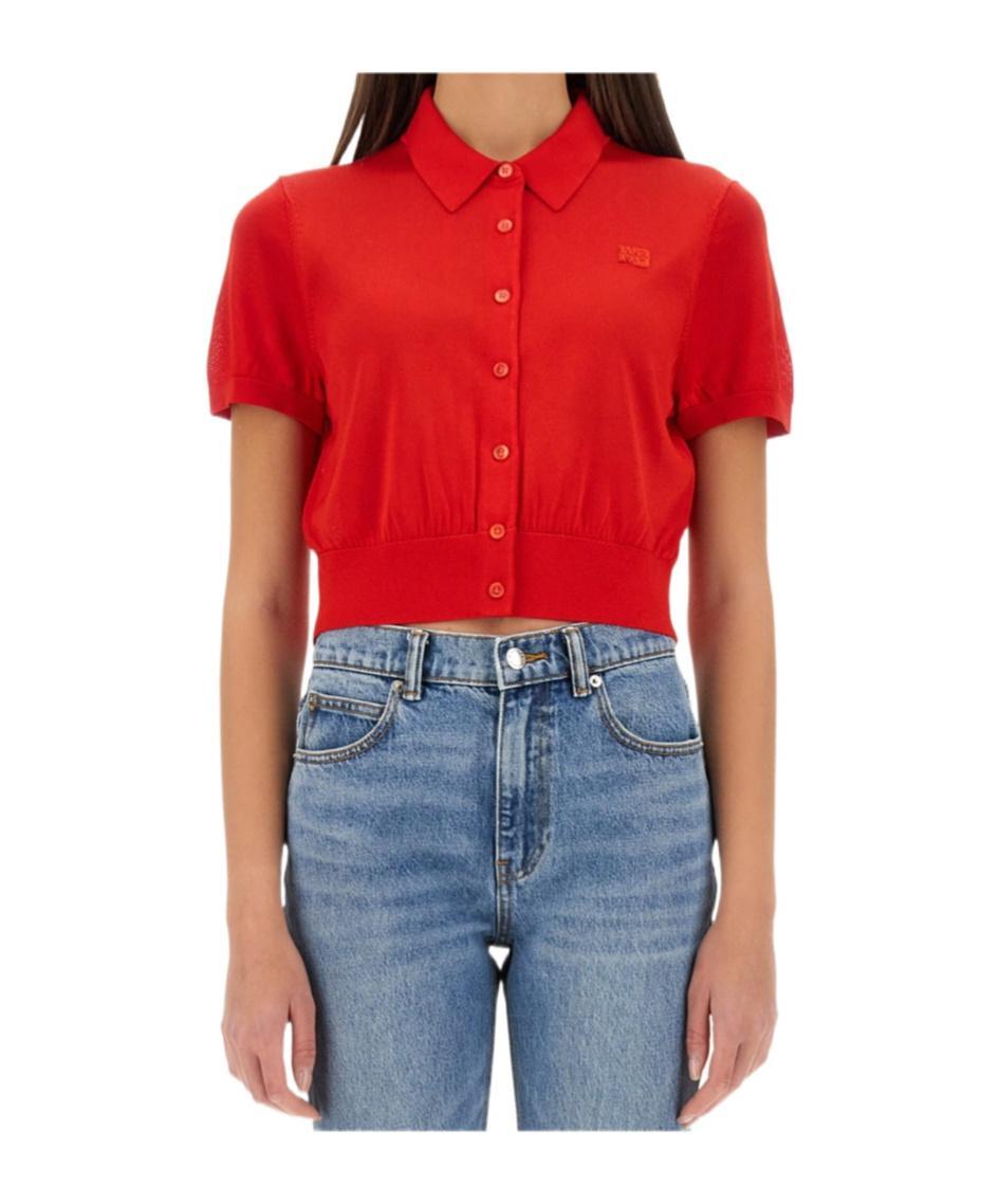 ALEXANDER WANG T Short-sleeved Sweater In Red Product Image