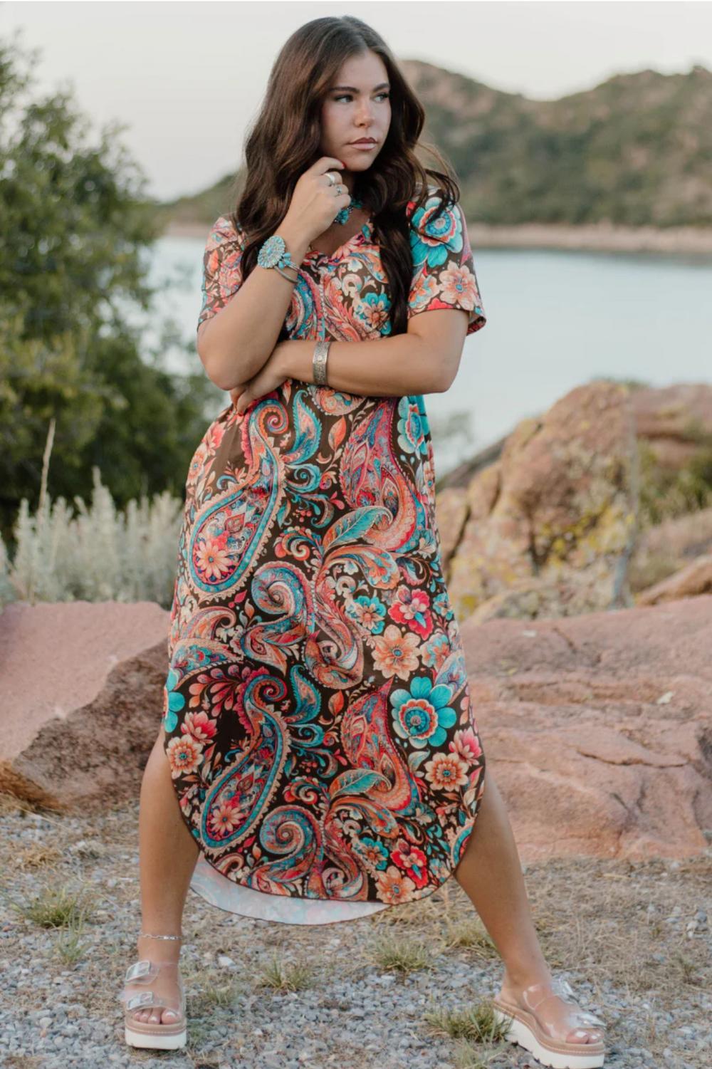 Sterling Kreek Paisley Of My Heart Maxi Dress Product Image
