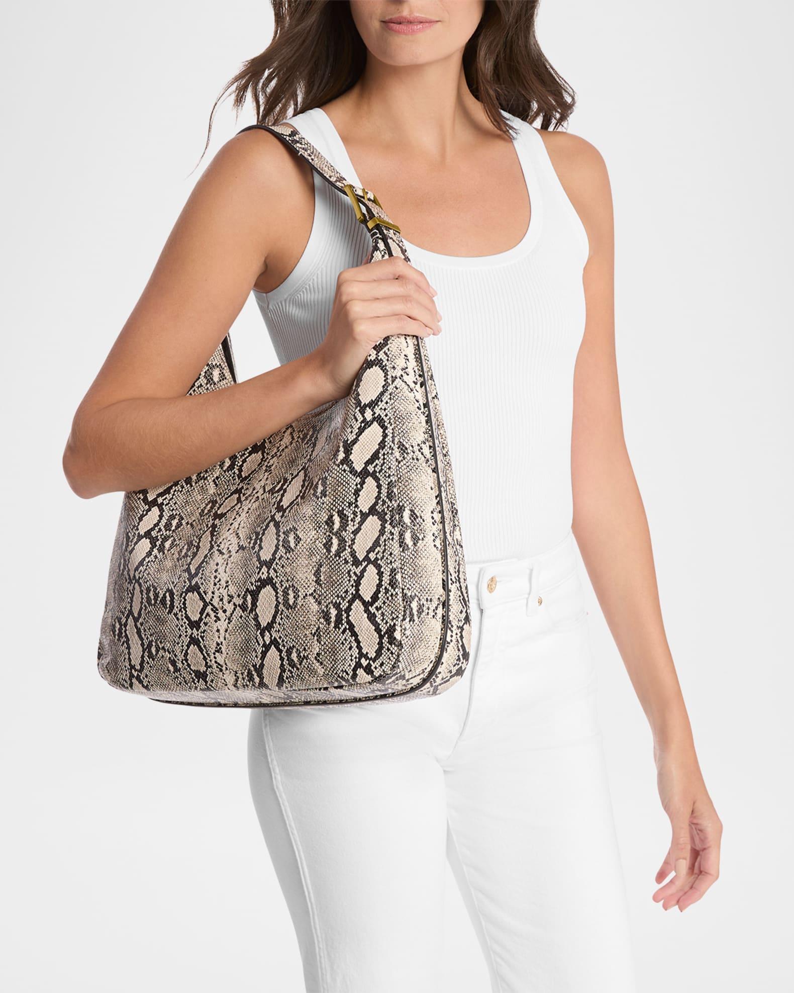 Nolita Large Snake-Print Leather Hobo Bag Product Image