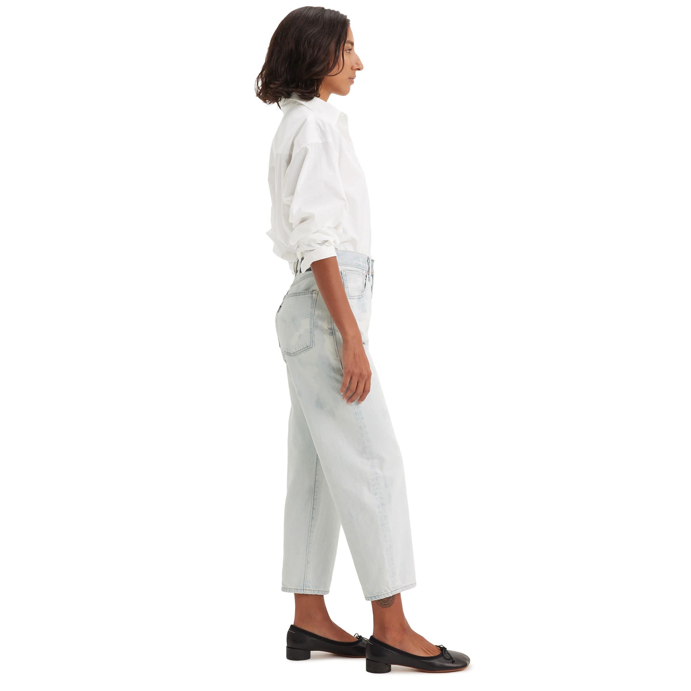 WOMEN'S MIJ BARREL JEANS LIGHT WASH | Bodega Product Image